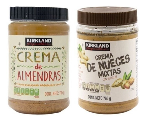 Crema De Almendras Y Crema Nueces Mixta Kirkland Duo Pack  