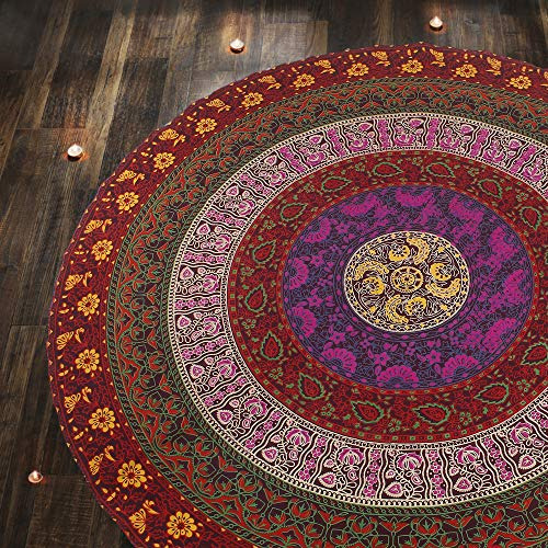 Tapiz Redondo Grande Psicodélico Mandala, Mantel Boho ...