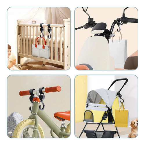 Ganchos Giratorios Para Cochecito De Compras, Clips Para