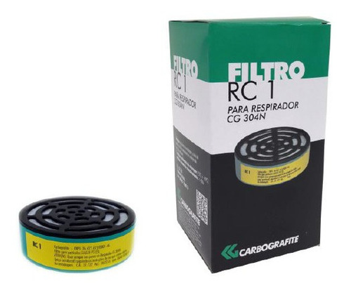 Filtro Rc 1 Carbografite (para Máscara Cg 304n)  06 Unidades