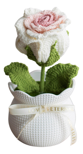C Mesa De Crochê De Lã Com Acabamento Em Flores Artificiais