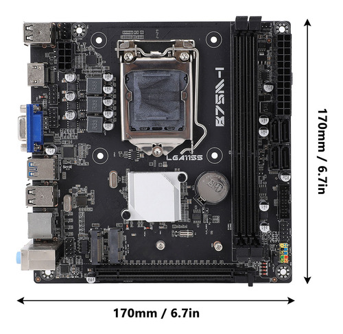 Placa Base Para Juegos B75m-i Computer Itx Mining Para I7 I5