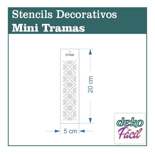 Imagen 5 de 6 de Pack 13 Stencils Decorativos Mini Tramas Originales