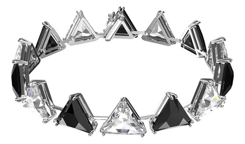 Pulsera Swarovski Ortyx, Cristales De Talla Triangular, Negr