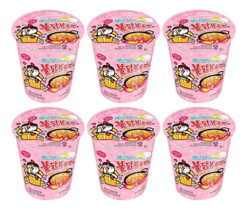 Fideos De Pollo Frito Picante 80g X 6 Comida Coreana