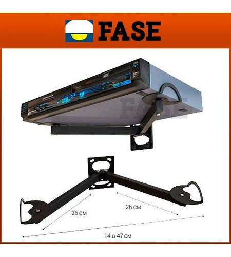 Imagen 5 de 6 de Soporte Consola Decodificador Deco Dvd Xbox Play Playstation Xbox Ps3 Ps4 Blu Ray Blueray Bluray 47cm 10kg