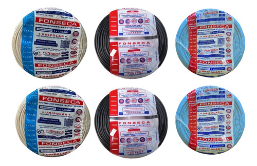Cable Unipolar 1,5mm Fonseca Pack 6 Rollos De 100m