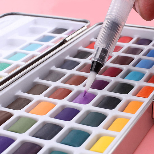Imagen 3 de 7 de 72 Colores De Acuarela Caja De Pintura Paleta Mixta