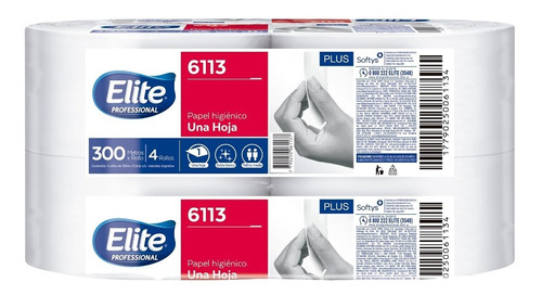 Papel Higienico Elite Plus Cono Chico 300 Mts X 4 Und 6113