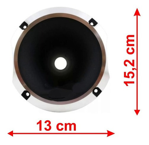 Imagem 4 de 5 de Kit Com 2 Cornetas Kallaus Aluminio Hl-1125 Rosca Preta