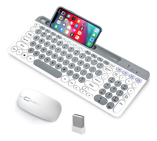 Teclado E Rato Sem Fios Ultrafino Bluetooth De Modo Duplo