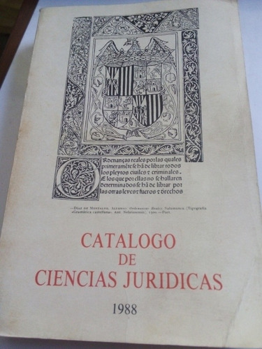 Catálogo De Ciencias Jurídicas 1988