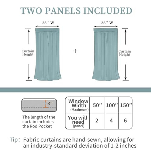 Cortinas Opacas Bgment Para Dormitorio - Cortinas De 38 X 40