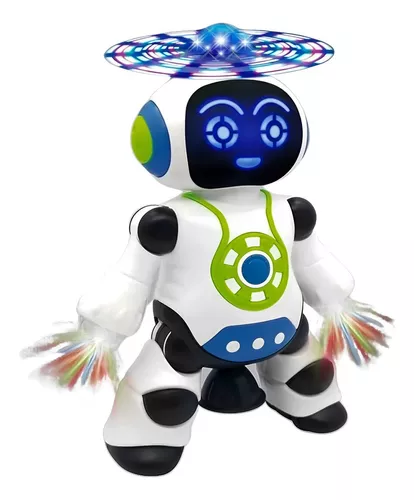 Brinquedo Robô Musical 360 Graus Com Som E Luz Ótimo Presente Brinquedo  Boneco Musical Com Luz Dance Robot Robô Que Dança DIA DAS CRIANÇAS