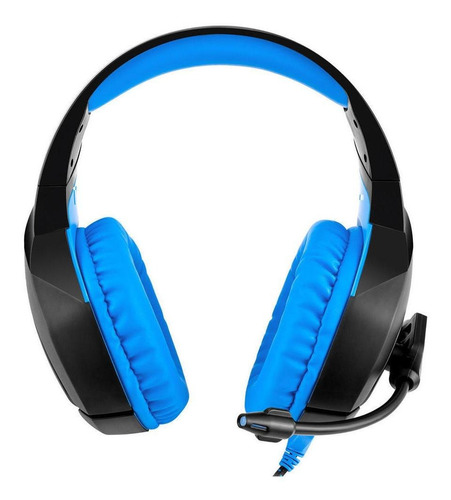 Audífonos gamer Onikuma K1-B black y blue con luz LED
