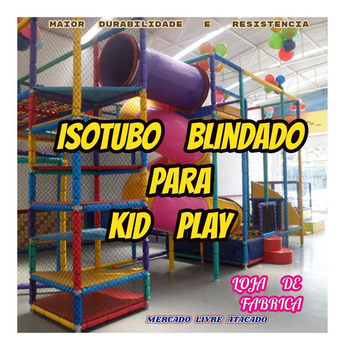Imagem 3 de 10 de Isotubo Blindado 54mm P/buffet Brinquedão Play Kit C/16mts