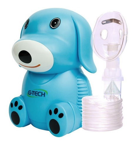 Inalador Nebulizador Nebdog Infantil Azul Para Bebes