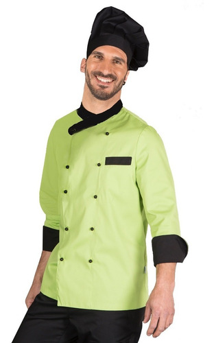 Filipina Chef O Cocinero Verde Botones Negros Talla Xl