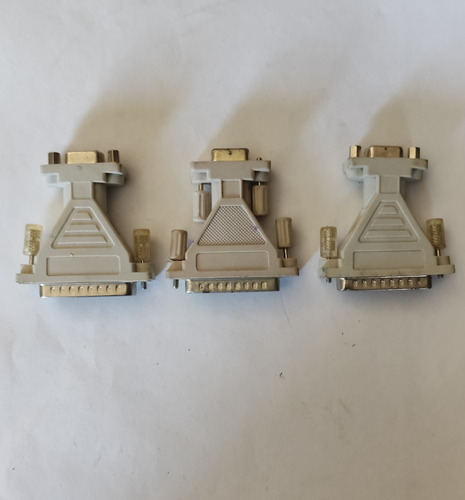 3 Adaptadores De Cable Serial Db9 A Db25 F/m- At925fm, Beige