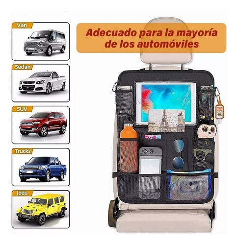 Organizador Para Asiento Trasero Para Auto Universal 2 Pzs