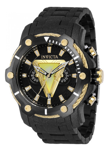 Relógio masculino de quartzo Invicta 37885 Dc Comics, cor da pulseira: preto