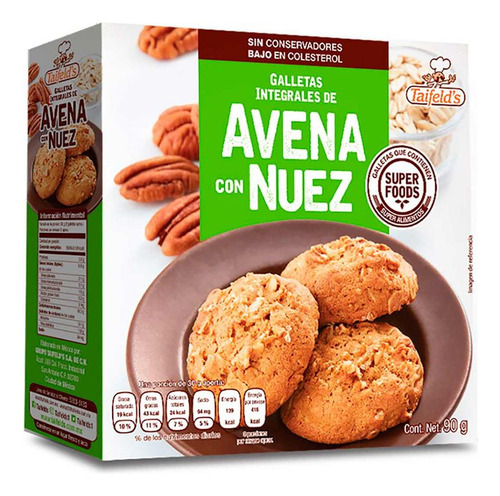 Taifelds Galletas Integrales De Avena Con Nuez