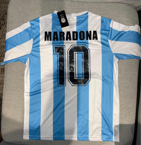 Camiseta Retro Argentina Maradona 10 Talle L Le Coq Sporif