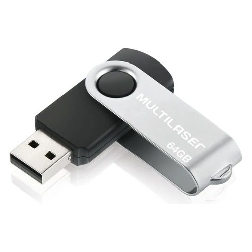 Pen Drive Multilaser Twist Usb 2.0 64gb Pd590 Negro