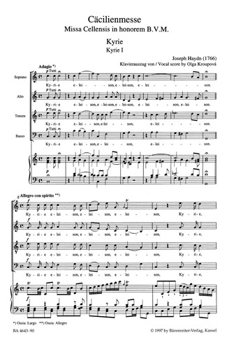 J. Haydn: Cecilia Mass In Honorem Beatissimae Virginis Maria