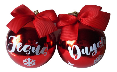 Bambalinas Personalizadas Adorno Árbol Navidad 8cm