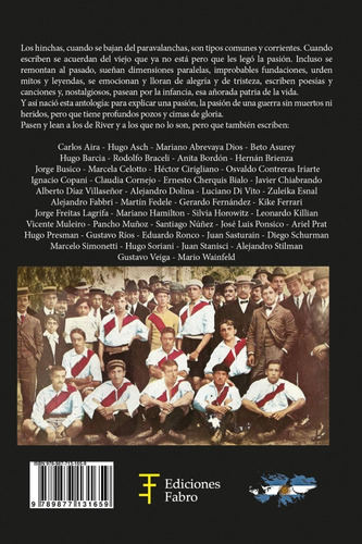Imagen 2 de 7 de Tu Grato Nombre.antología De Relatos Sobre River Plate/fabro