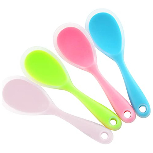 4 Pack Non Stick Silicone Rice Spoon Paddle Food Servic...