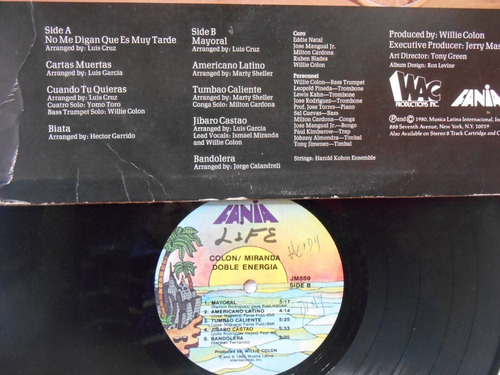 Lp Vinilo Willie Colon Ismael Miranda Doble Energia Usa 1980 (Usado)