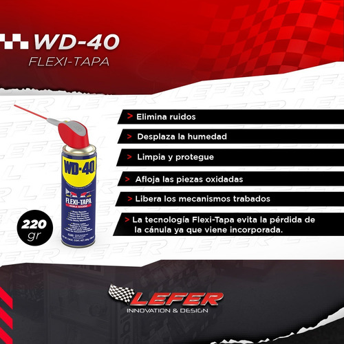 Wd-40 Flexi Tapa Lubricante Multiuso 220g Pack X 3 Unidades