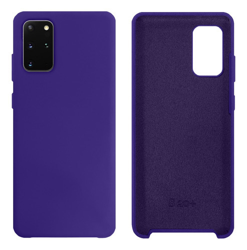 Capa Capinha Compatível Com Galaxy S20+ Plus Silicone Cover Cor Violeta