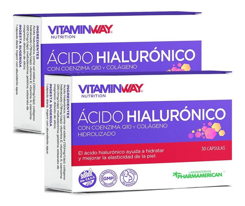 Acido Hialurónico + Colageno + Q10, Promo X 60 Cápsulas