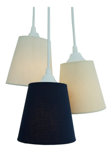 Lustre Pendente Infantil Bege E Azul Marinho