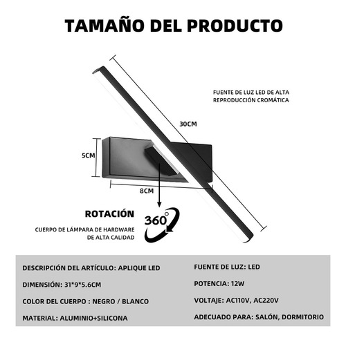 Luzes De Parede Led Modernas Luzes Interiores De Banheiro 30