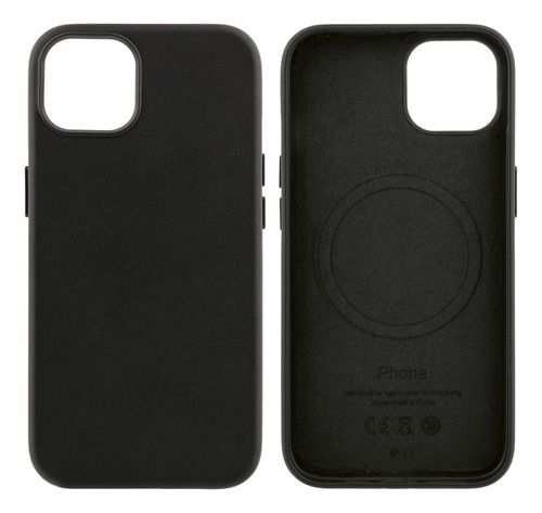 Case Para iPhone 13 Piel Sintética Con Magsafe Negro