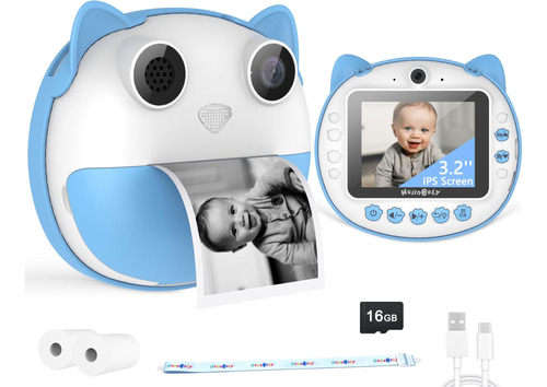 Hellobaby Cámara De Impresión Instantánea, Regalos Para Niño