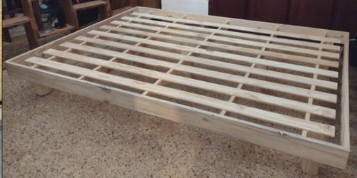 Imagen 2 de 3 de Cama Queen Moderna 160x200 Factory Pino