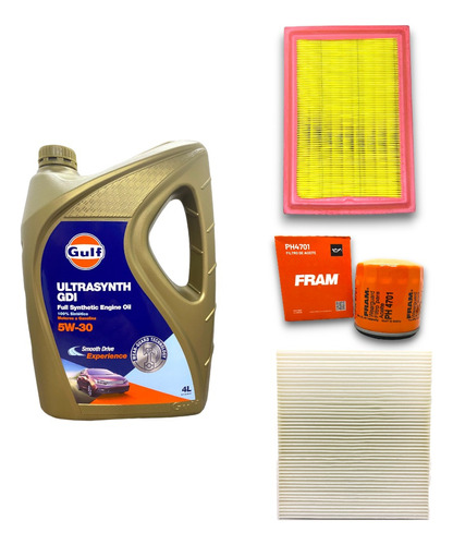 Kit 3 Filtros + Aceite Gulf 5w30 Sintetico Onix 2012 A 2022