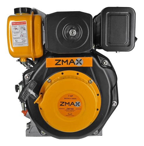 Motor Diesel Zm70d 6.0 Hp 4 Tempo Partida Manual 453969 Zmax