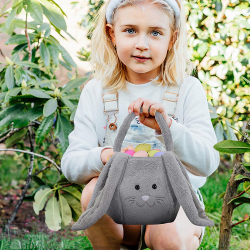 Para Cesta De Pascua Personalizada Con Forma De Conejito De