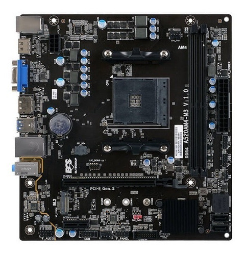 Motherboard Ecs A520am4-m3d Amd Am4 M2 Ryzen Series Ddr4