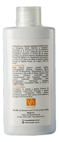 Valuge Piroctol As Shampoo Anticaspa Dermatitis Seborreica