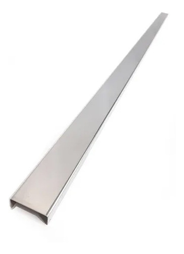 Imagen 2 de 6 de Perfil Acero Brillante Listel Guarda U X 1 M Dhinox La30