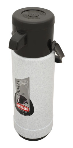 Termo Lumilagro Bomba Panda de vidrio 1L gris mármol