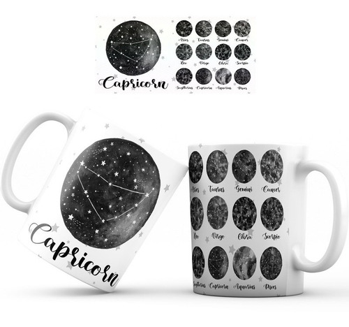 Mug Taza Signo Zodiacal Horoscopo Capricornio Colección