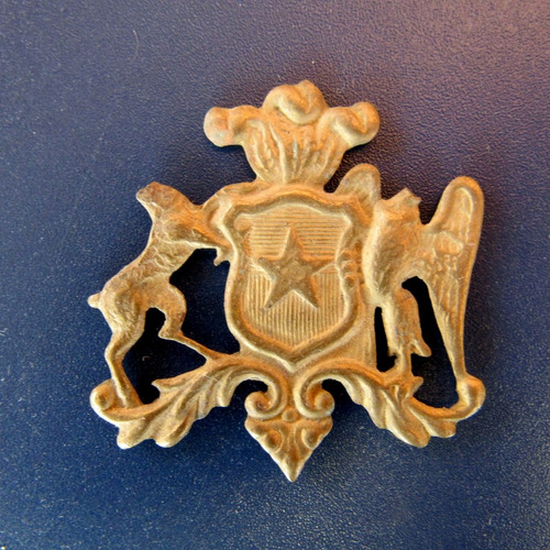 Insignia Kepi De Ejército Periodo 1910 Escudo Chileno(c85)